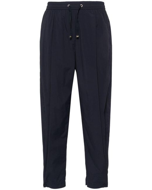 Herno Blue Lightweight Cropped Trousers