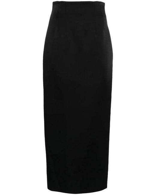 Khaite Black The Loxley High-Waisted Skirt