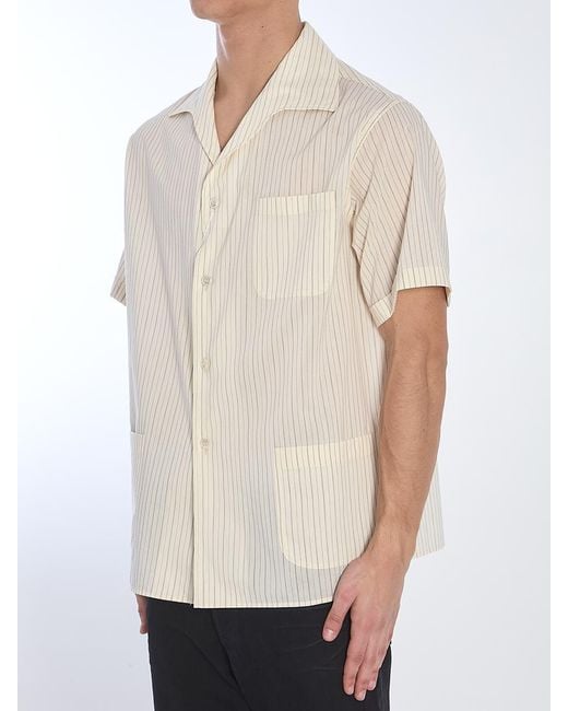 Maison Margiela White Striped Shirt for men
