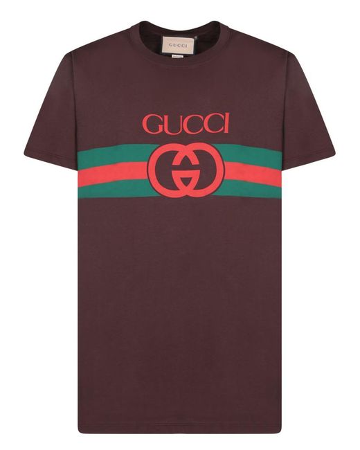 Gucci Brown New Logo T-Shirt for men