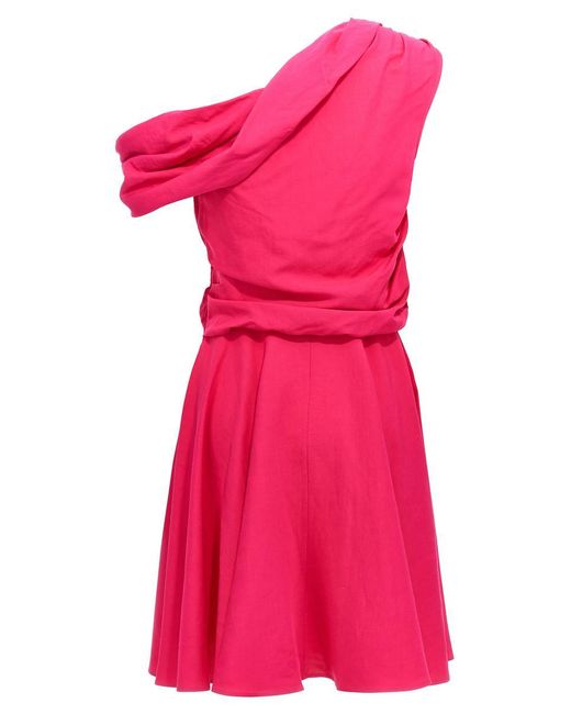 Rochas Pink Draping Neckline Dress