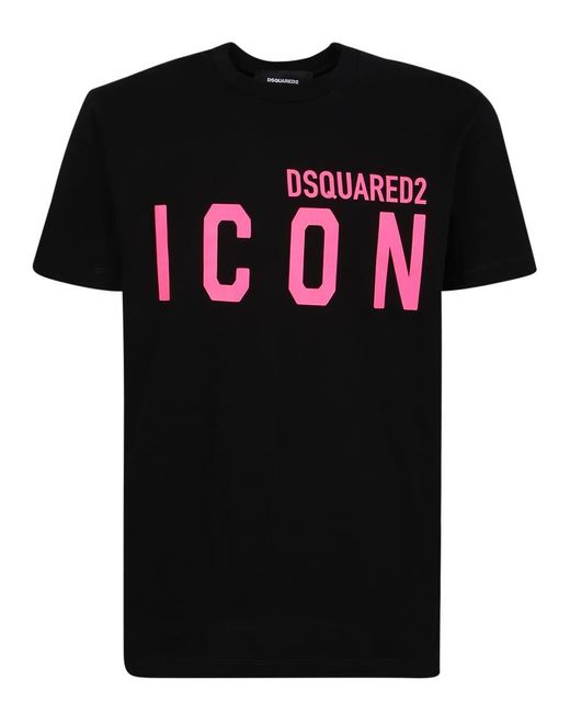 DSquared² Black And Pink Icon T-shirt for Men | Lyst
