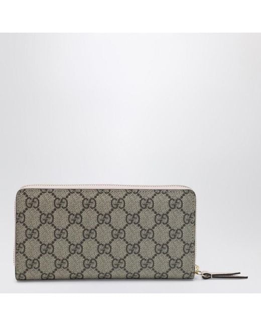 Gucci Gray Gg Marmont Zip-Around Wallet