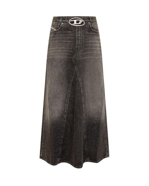 DIESEL Gray Skirt De-Pago-S3