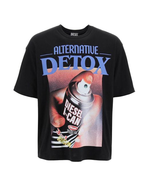 DIESEL Black Alternative Detox Pure Energy T-shirt for men