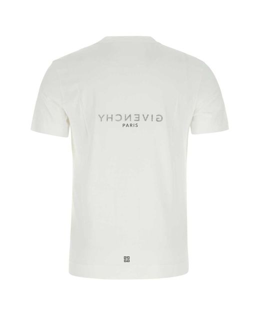 Givenchy White Reversible Logo-print Cotton-jersey T-shirt for men
