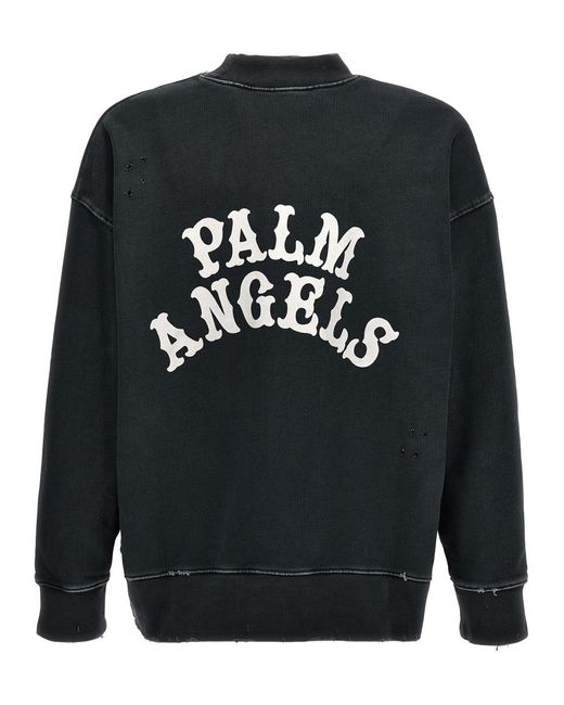 Palm Angels Blue Dice Logo Sweatshirt for men