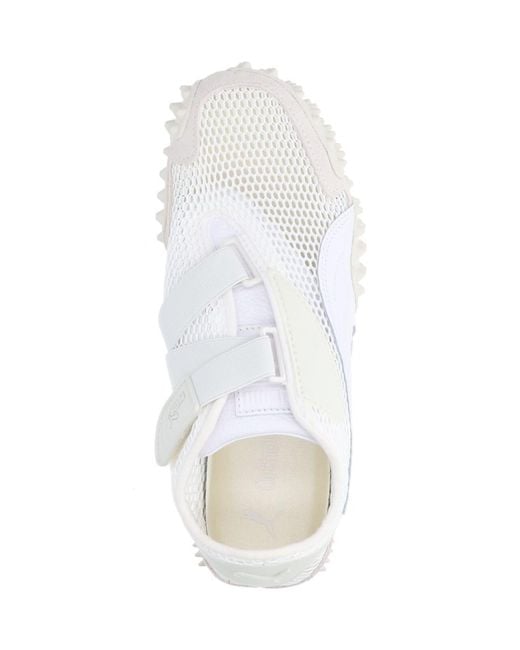 PUMA White Mostro Mesh Sneakers