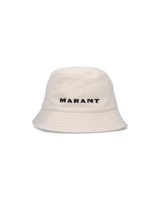 Isabel Marant White Haley Bucket Hat