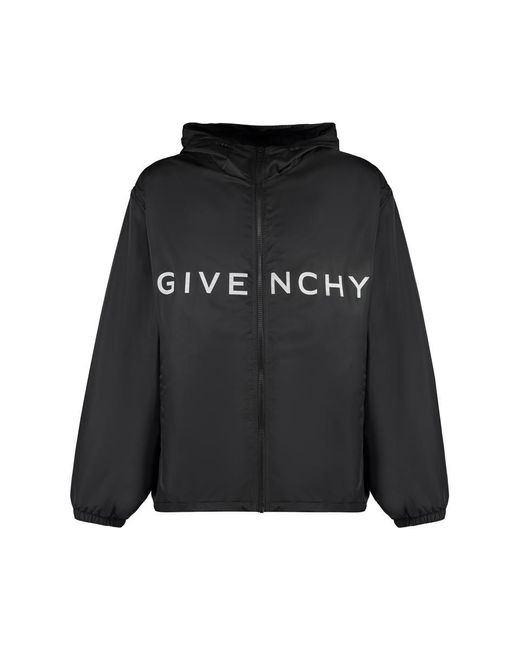 Givenchy Black Techno Fabric Jacket for men