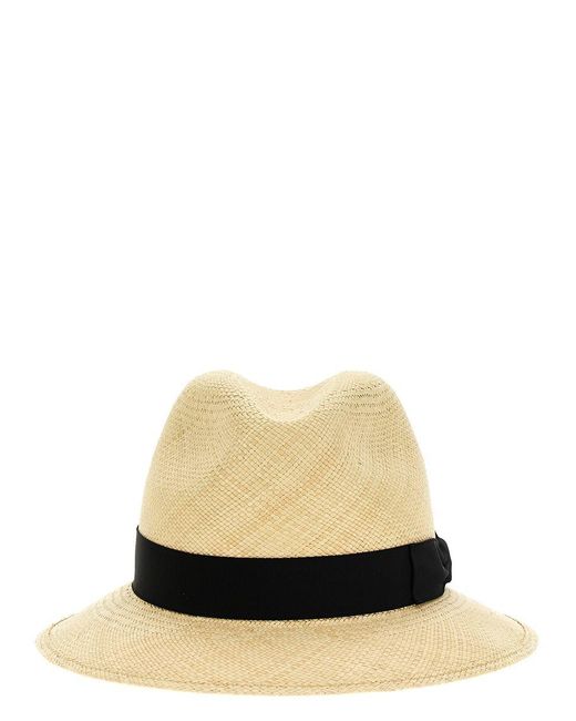 Borsalino Black 'Panama Quinto' Hat