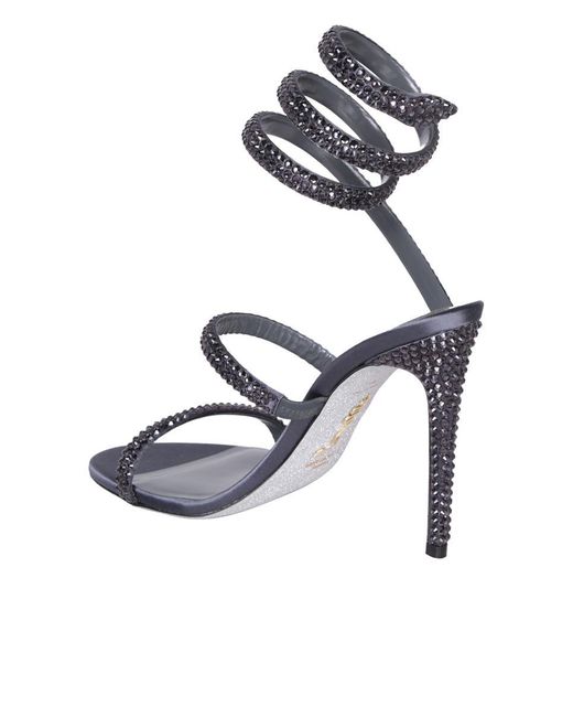 Rene Caovilla Blue Sandals