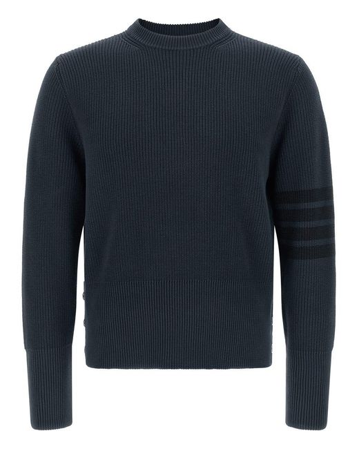 Thom Browne Blue '4Bar' Sweater for men