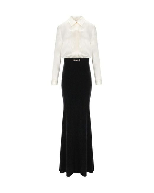Elisabetta Franchi Black Carpet Ivory And Dress