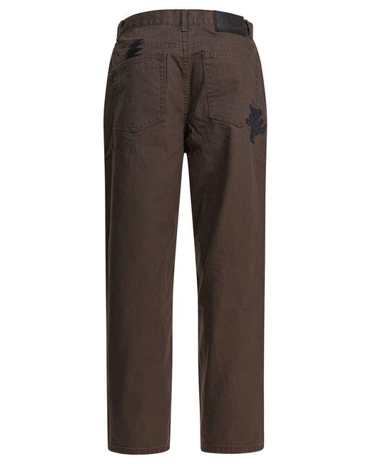 Thisisneverthat Gray "Gd Dancing Bears" Trousers for men