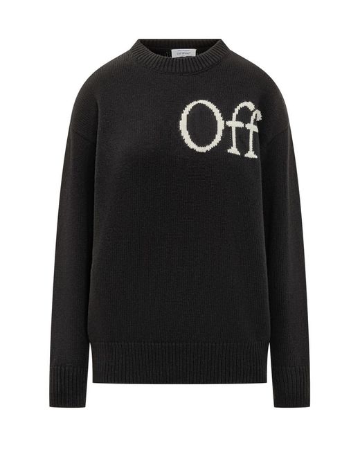 Off-White c/o Virgil Abloh Black Sweater With Inlaid Logo