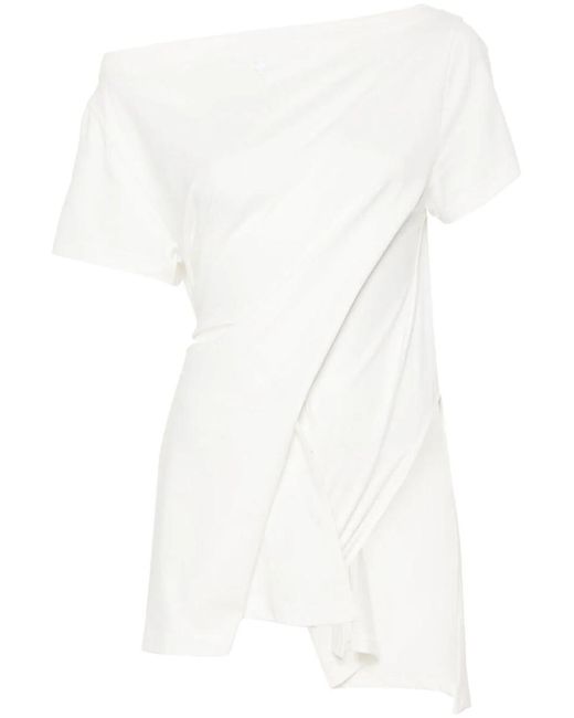 Courreges White Asymmetrical Body T-Shirt