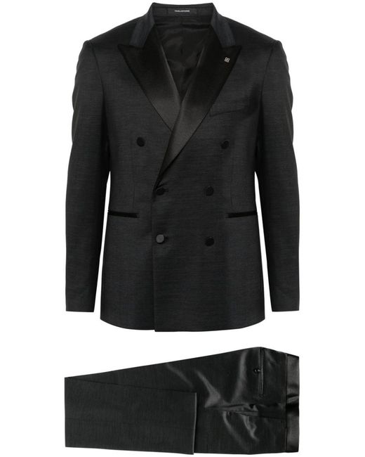 Tagliatore Black Double-breasted Suit for men
