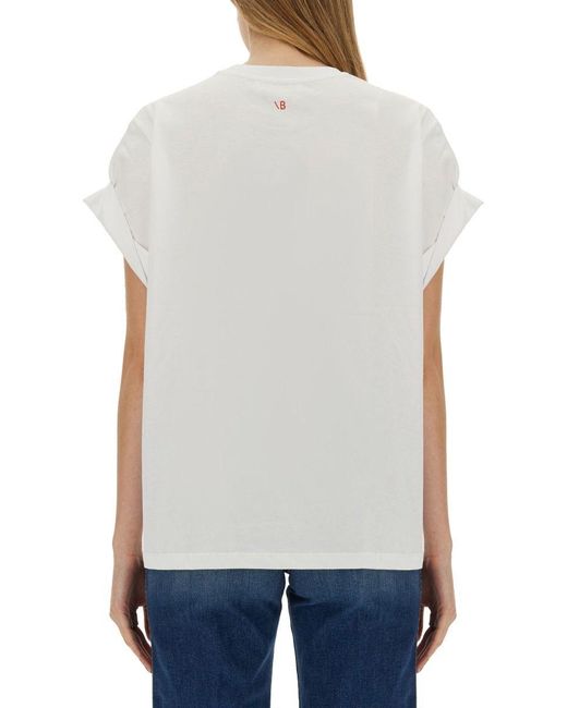 Victoria Beckham White T-Shirts And Polos