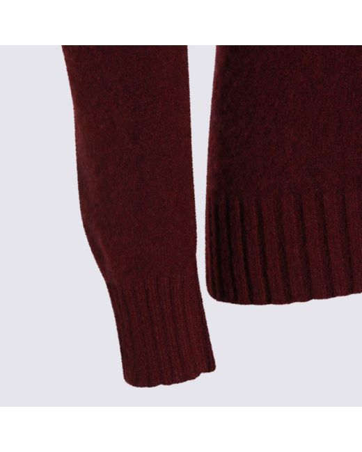 Piacenza 1733 Red Dark Wool Knitwear for men