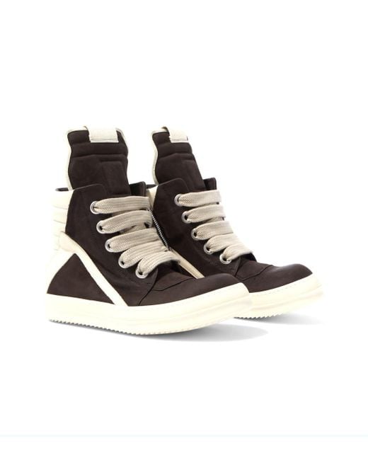 Rick Owens White Jumbolace Geobasket Shoes