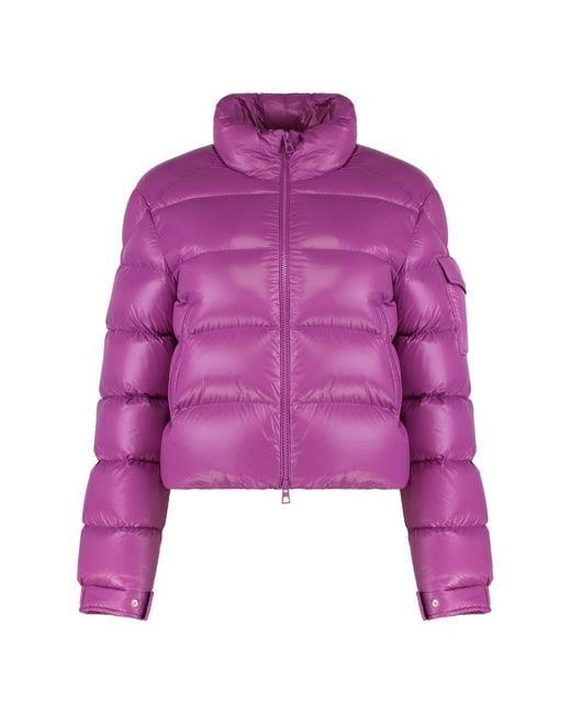 Moncler Purple Petra Short Down Jacket