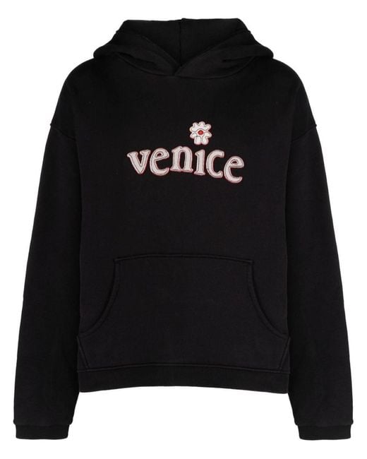 ERL Black Venice Cotton Hoodie for men