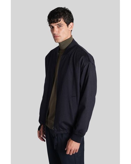 Barena Blue Giare Bomber Jacket for men