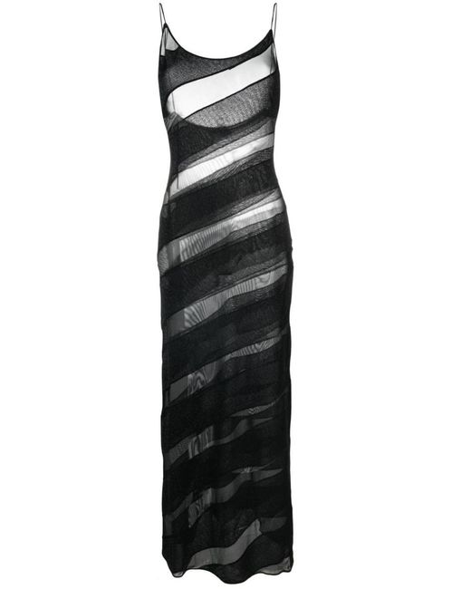 Oseree Black Lumiere Twist Dress Clothing