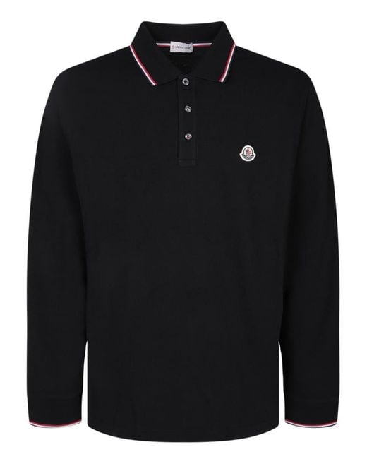 Moncler long sleeve polo shirt cheap