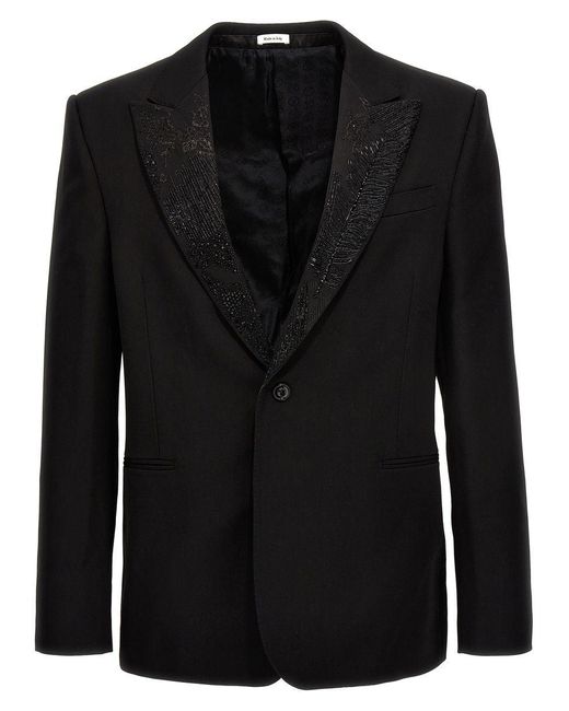 Alexander McQueen Black Wool Blazer for men