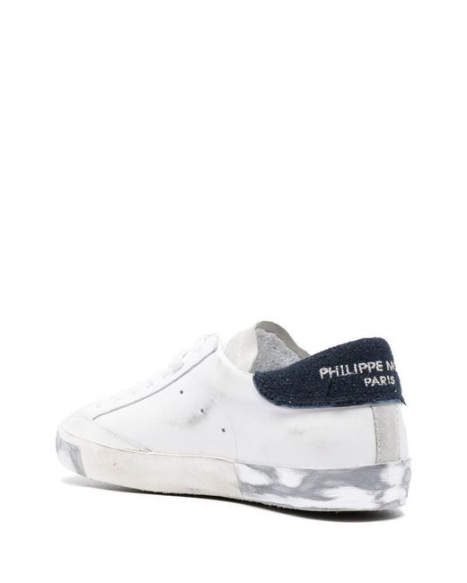 Philippe Model White Paris Low Sneakers - And Blue for men