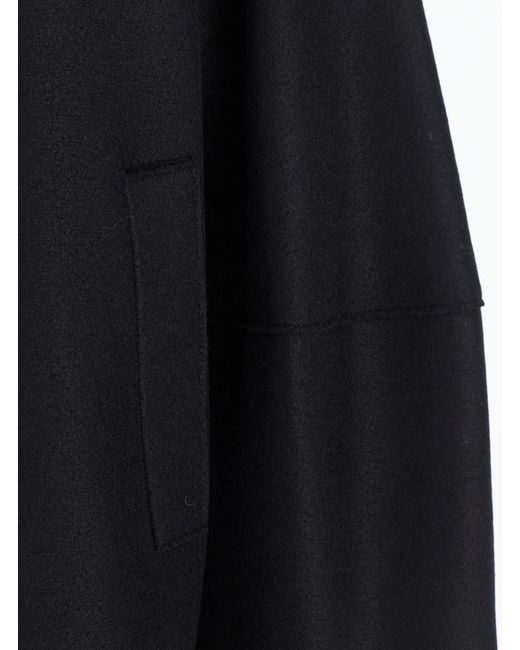 Harris Wharf London Blue Jacket With Wide Collar And Balloon Sleeves