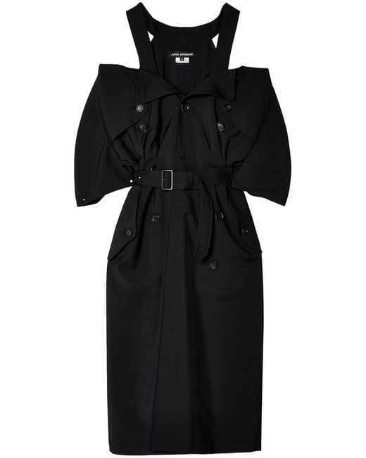 Junya Watanabe Black Trench-Style Midi Dress