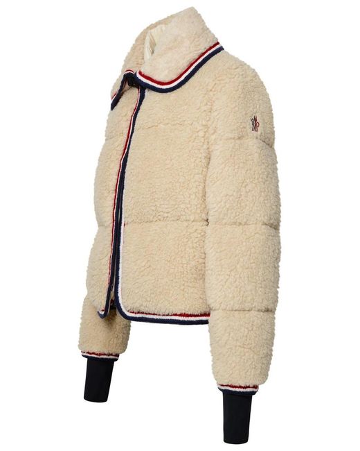 3 MONCLER GRENOBLE Natural 'eterlou' Ivory Wool Blend Jacket