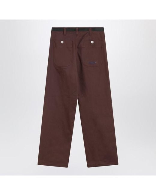 Stone Island Brown Tobacco-Coloured Blend Trousers for men