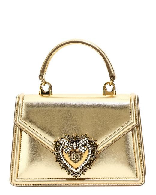 Dolce & Gabbana Metallic Devotion Crossbody Bag Shoulder Bags