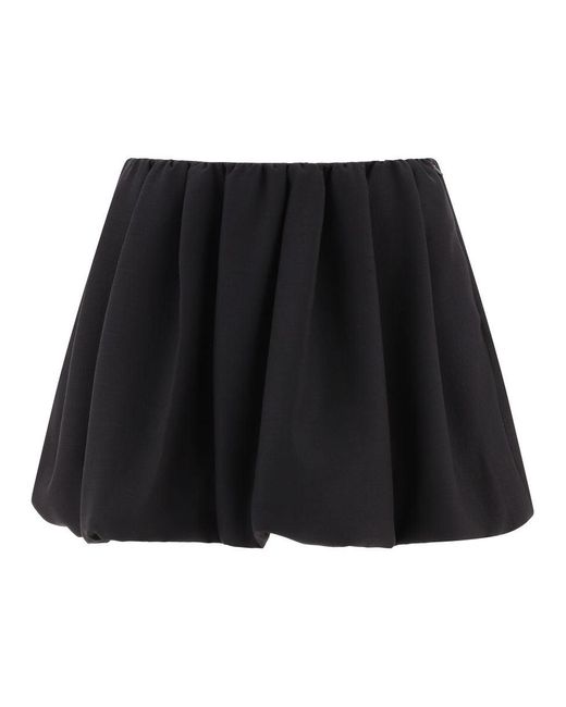 Valentino Black Crepe Couture Miniskirt