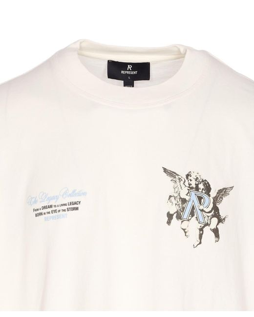 Represent White T-Shirts And Polos for men