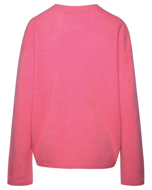 Lisa Yang Pink Bright 'Natalia' Cashmere Sweater