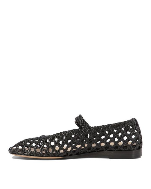 Le Monde Beryl Woven Mary Jane Ballet Flats in Black | Lyst