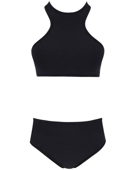 The Attico Black "Bikini Set With Mesh Inserts"