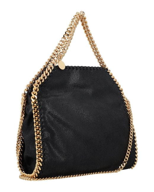 Stella McCartney Black Falabella Mini Tote Bag With-Chain