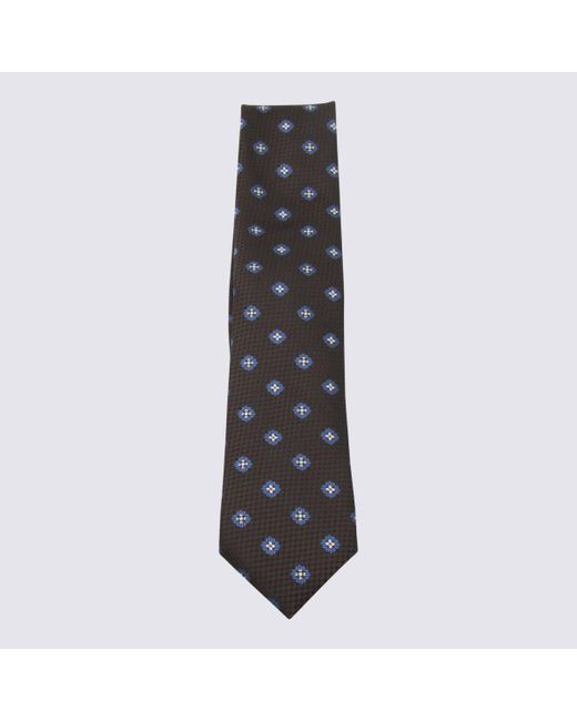 Zegna Black Cravatte Marrone for men