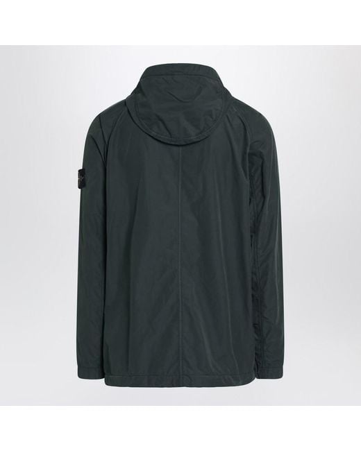 Stone Island Green Juniper Rainproof Canvas Jacket for men