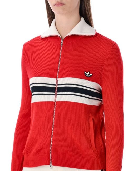 Adidas Originals Red Adidas X Wales Bonner Knitted Track Top
