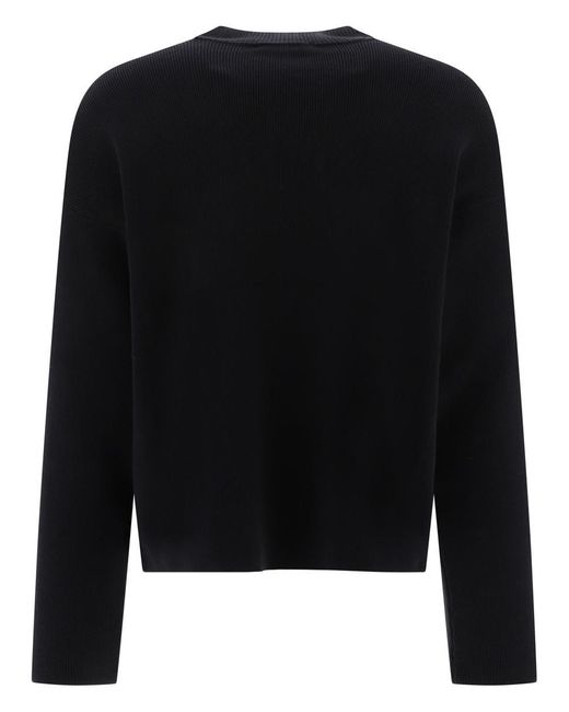 AMI Black "Ami De Coeur" Sweater for men