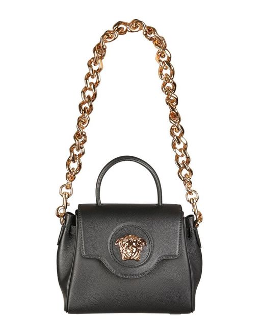 Versace Leather La Medusa Crossbody Bag in Black Womens Shoulder bags Versace Shoulder bags Save 52% 