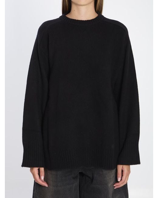 Loulou de Saison Black Safi Wool And Cashmere Sweater