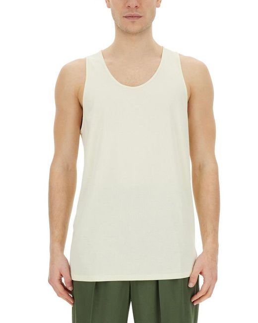 Lemaire White Cotton Tank Top for men